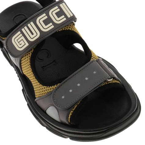 mens black gucci sandals|gucci transparent sandals.